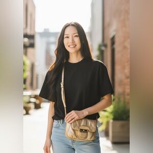 Michael Kors Metallic Gold Sloan Crossbody Bag